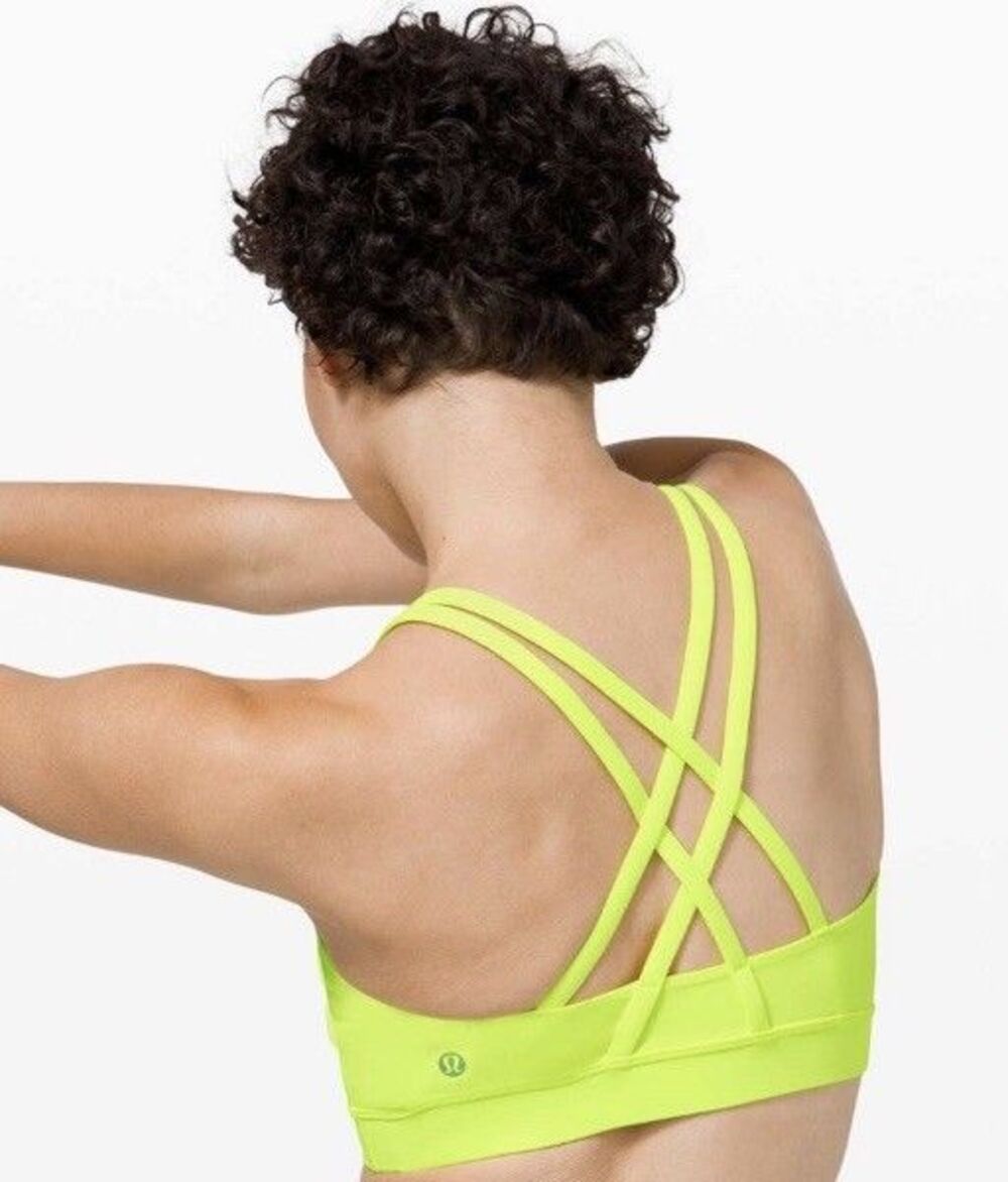 Lululemon Energy Bra Size 10 Highlight Yellow No Padding